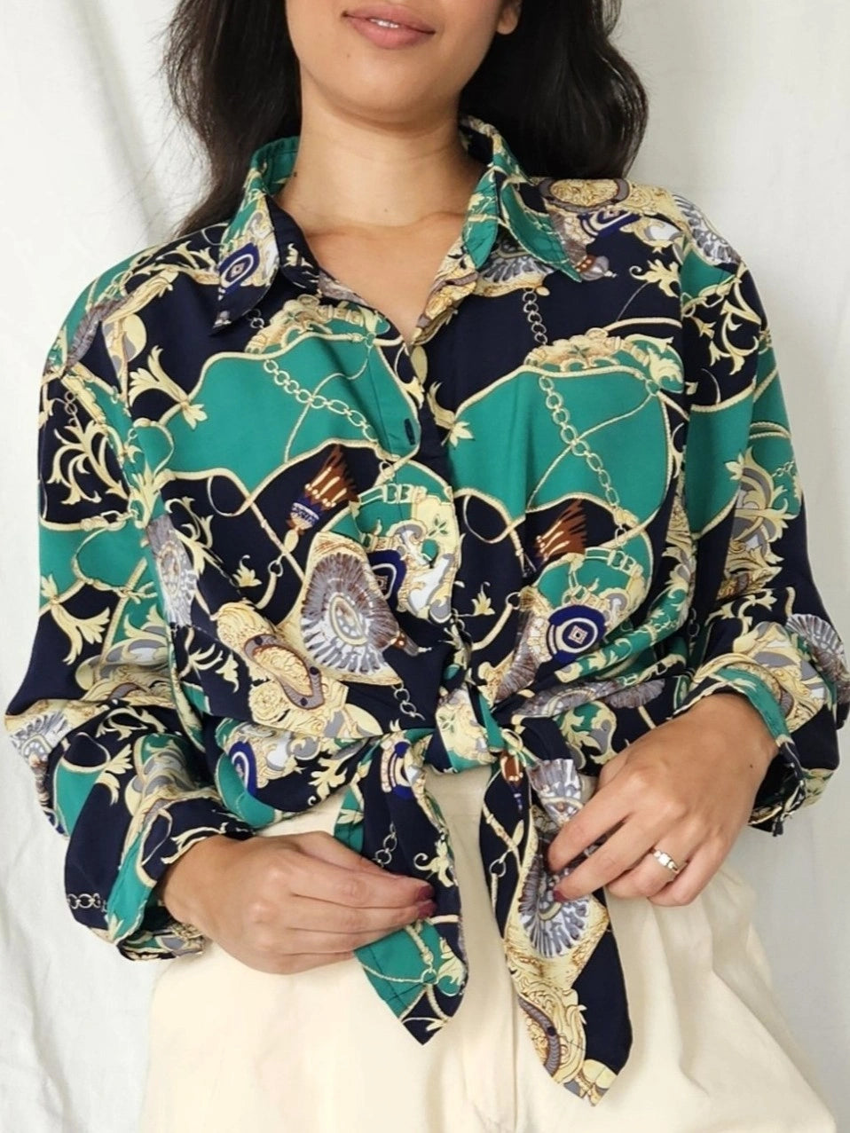 Vintage blouse Versace inspired | XXL