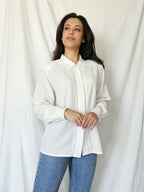 Romantische witte vintage blouse | L
