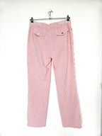 Katoenen vintage broek met rode strepen | XXL (33/32)