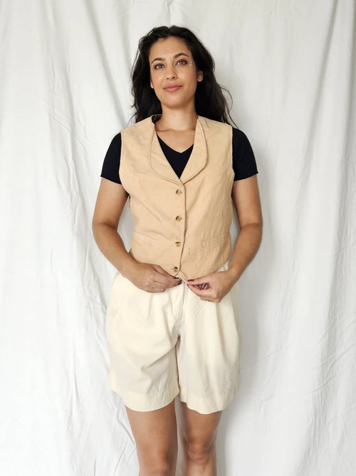 Corduroy vintage gilet bruin
