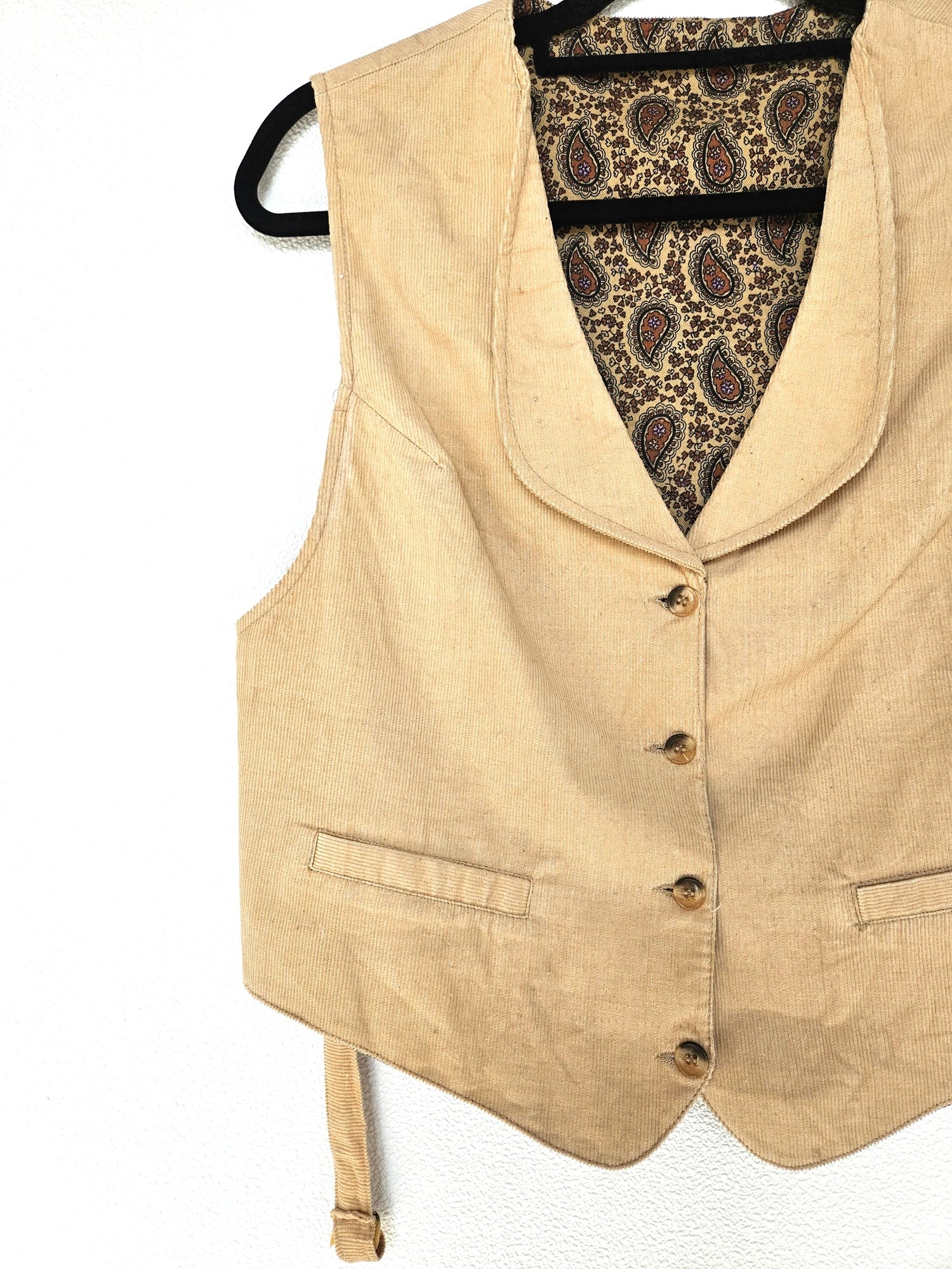 Corduroy vintage gilet van katoen | L