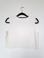 Vintage gilet white romance | M
