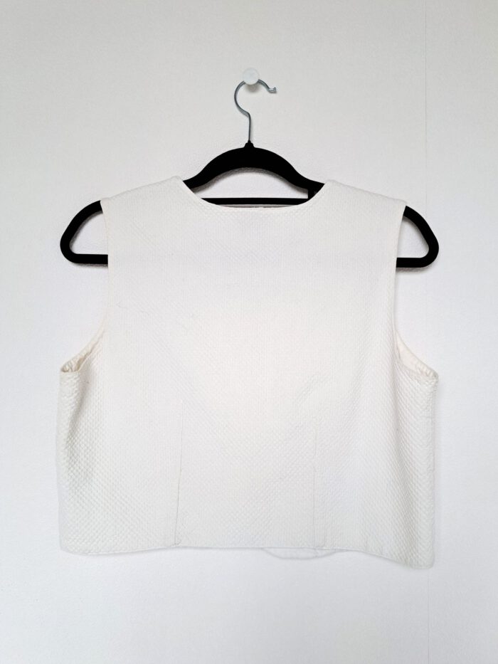 Vintage gilet white romance | M