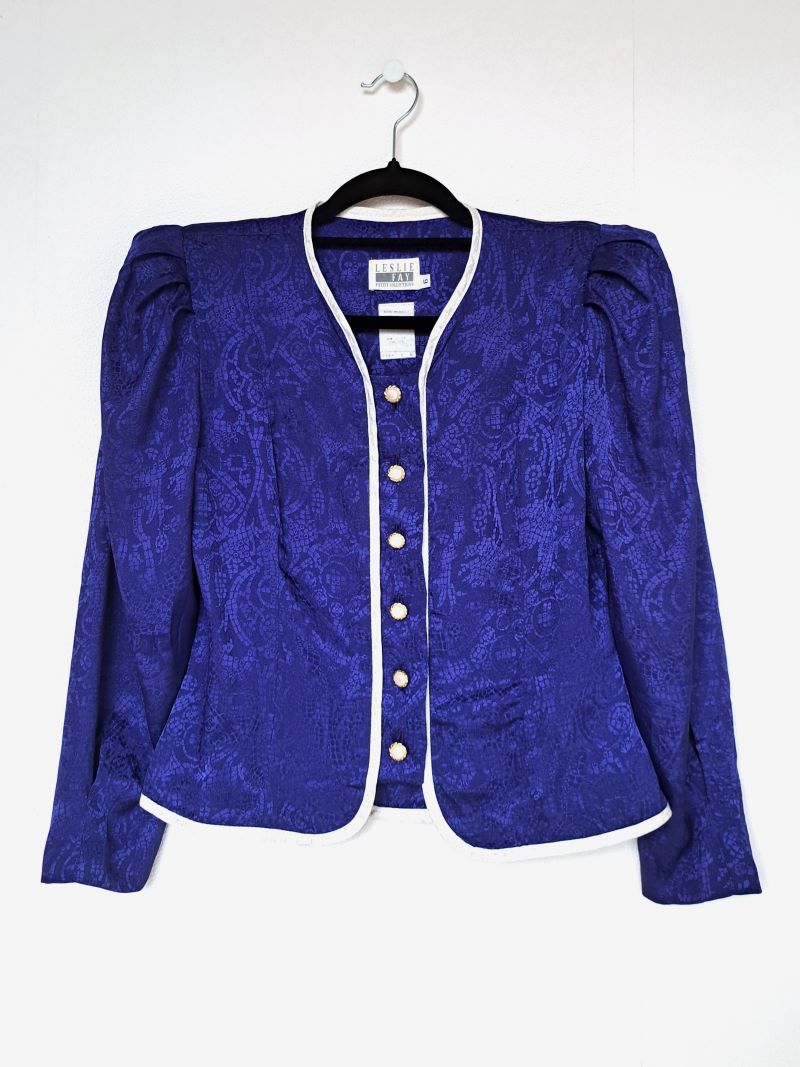 donkerblauw jaren 80 jasje