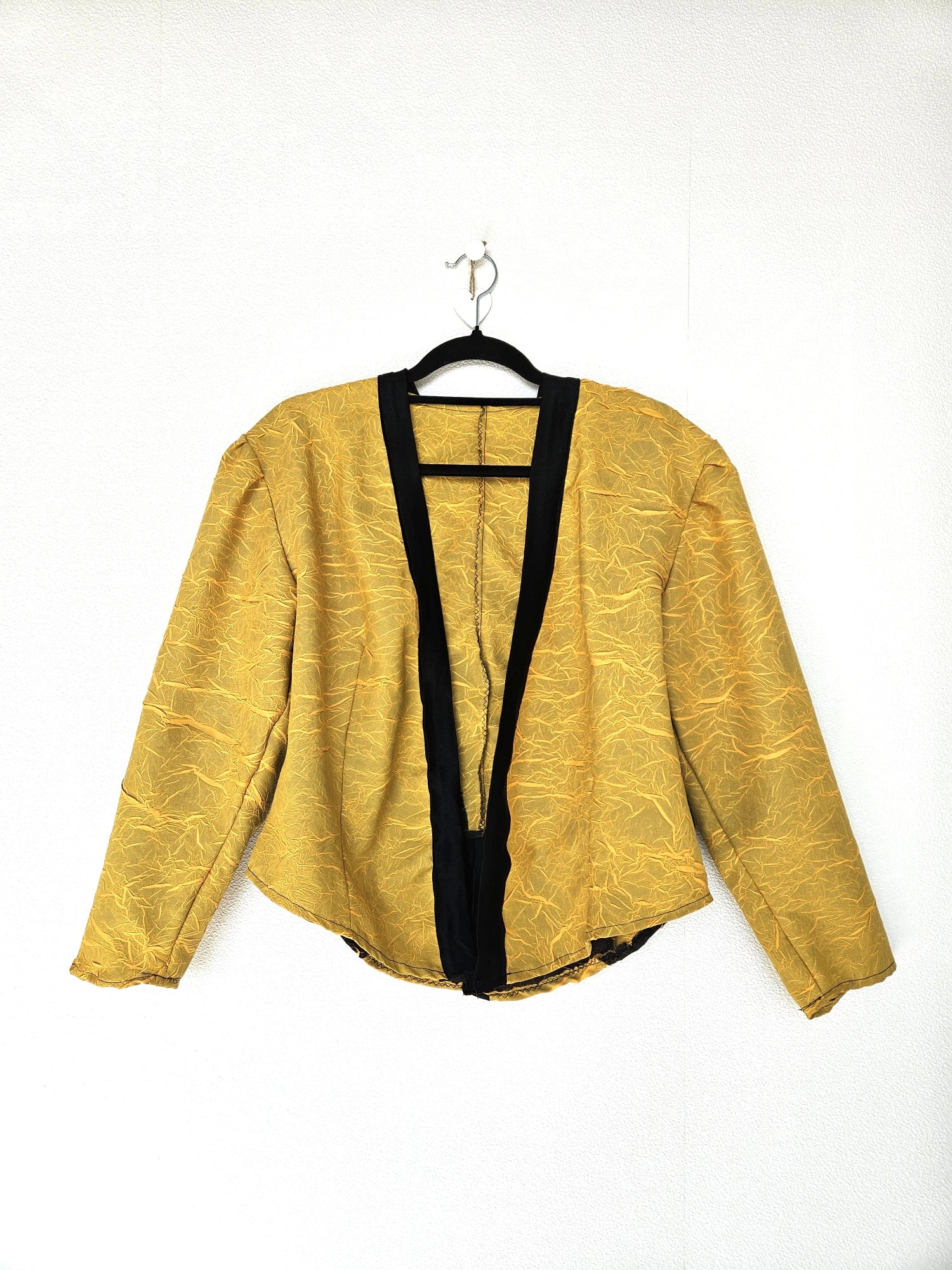Jaren 80 vintage jasje geel met zwart