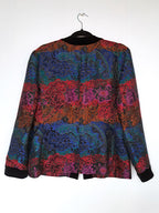 vintage jasje met gekleurde print