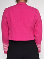 roze jasje van achter
