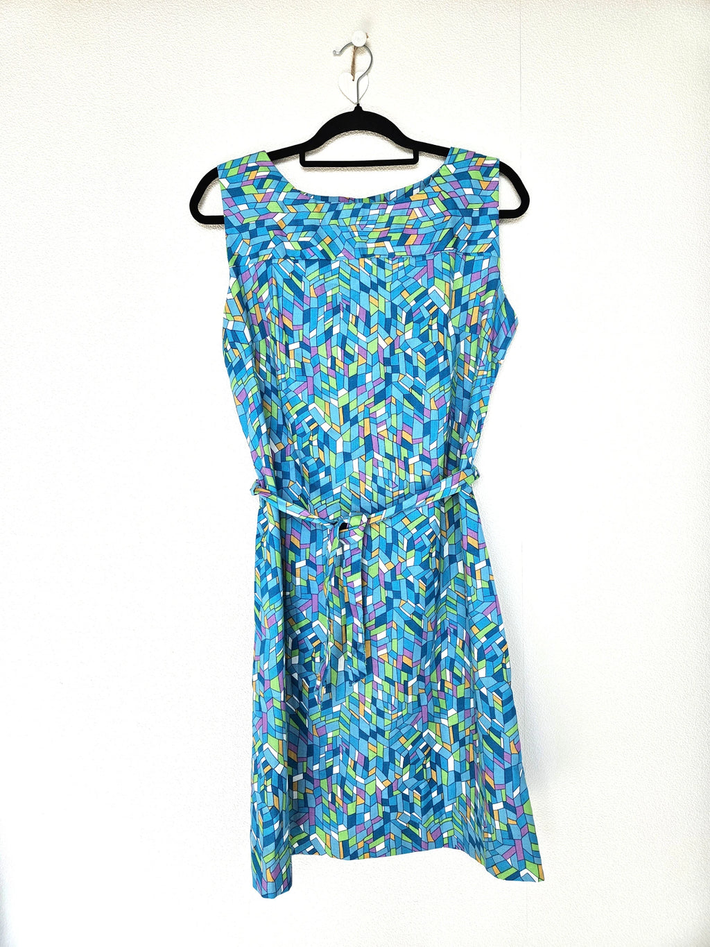 Vintage mozaïek jurk van katoen | S