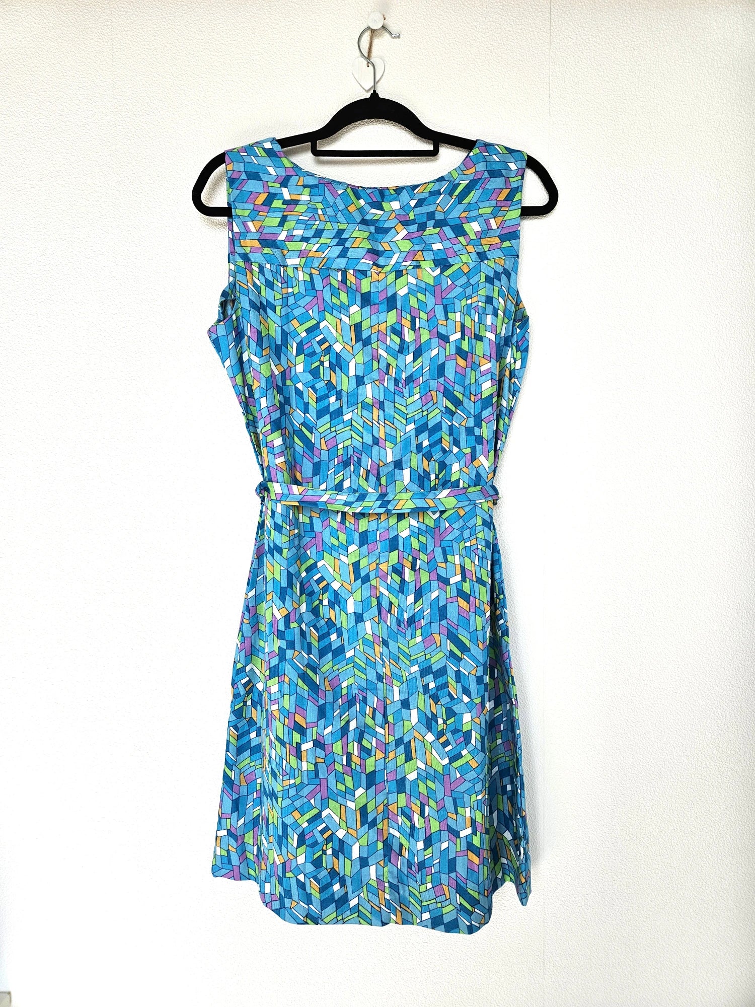 Vintage mozaïek jurk van katoen | S