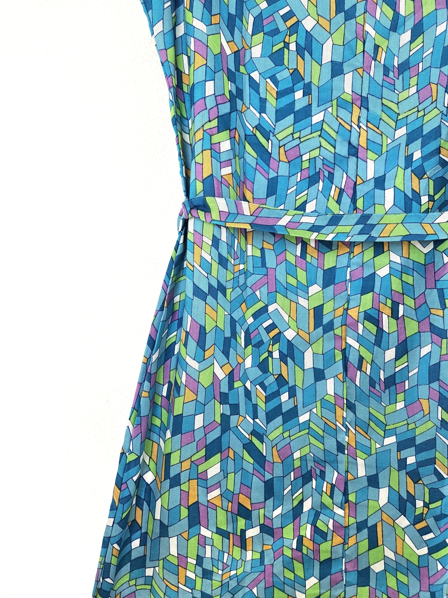 Vintage mozaïek jurk van katoen | S