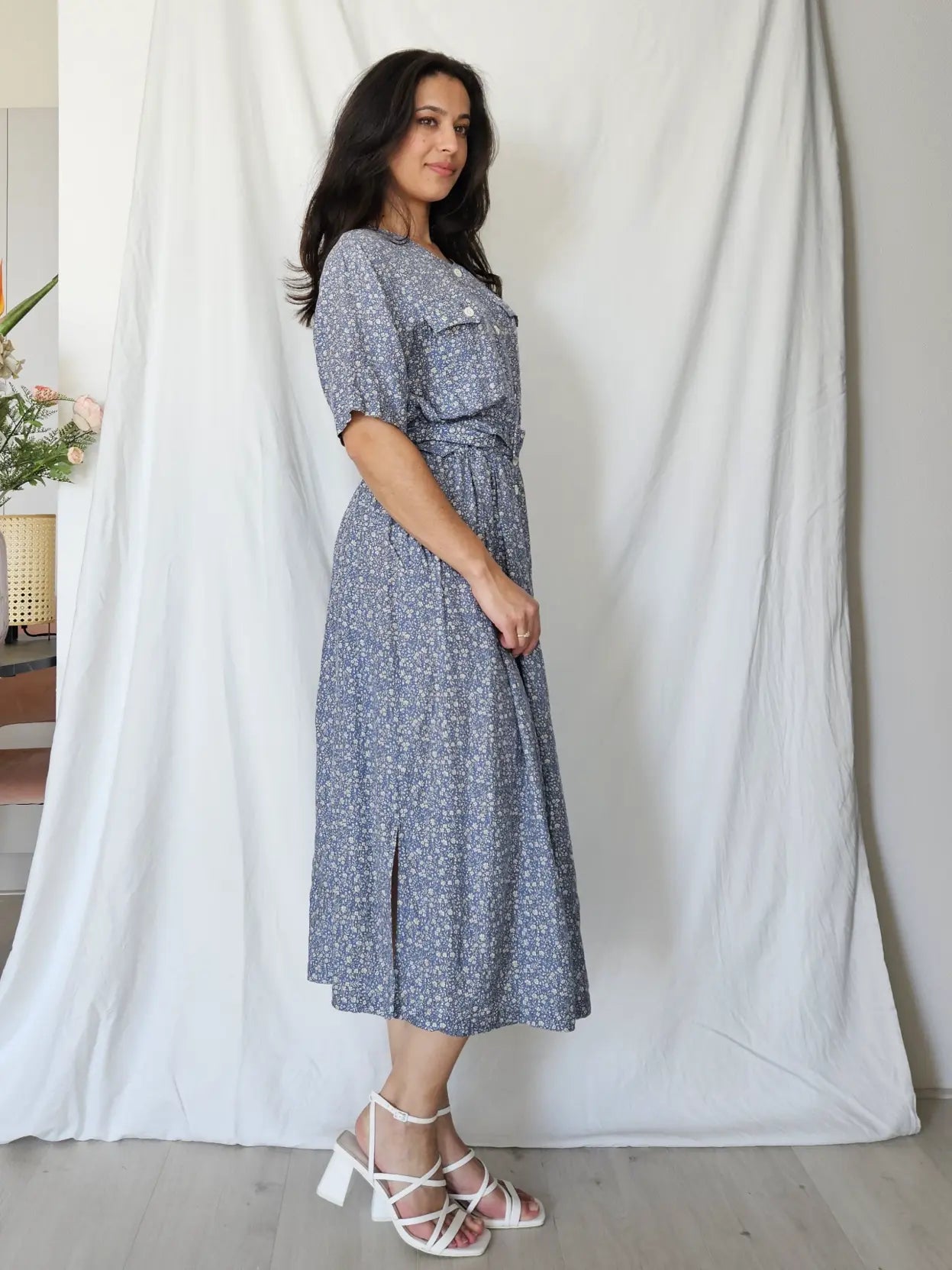 Zwierige 100% zijden vintage jurk | M