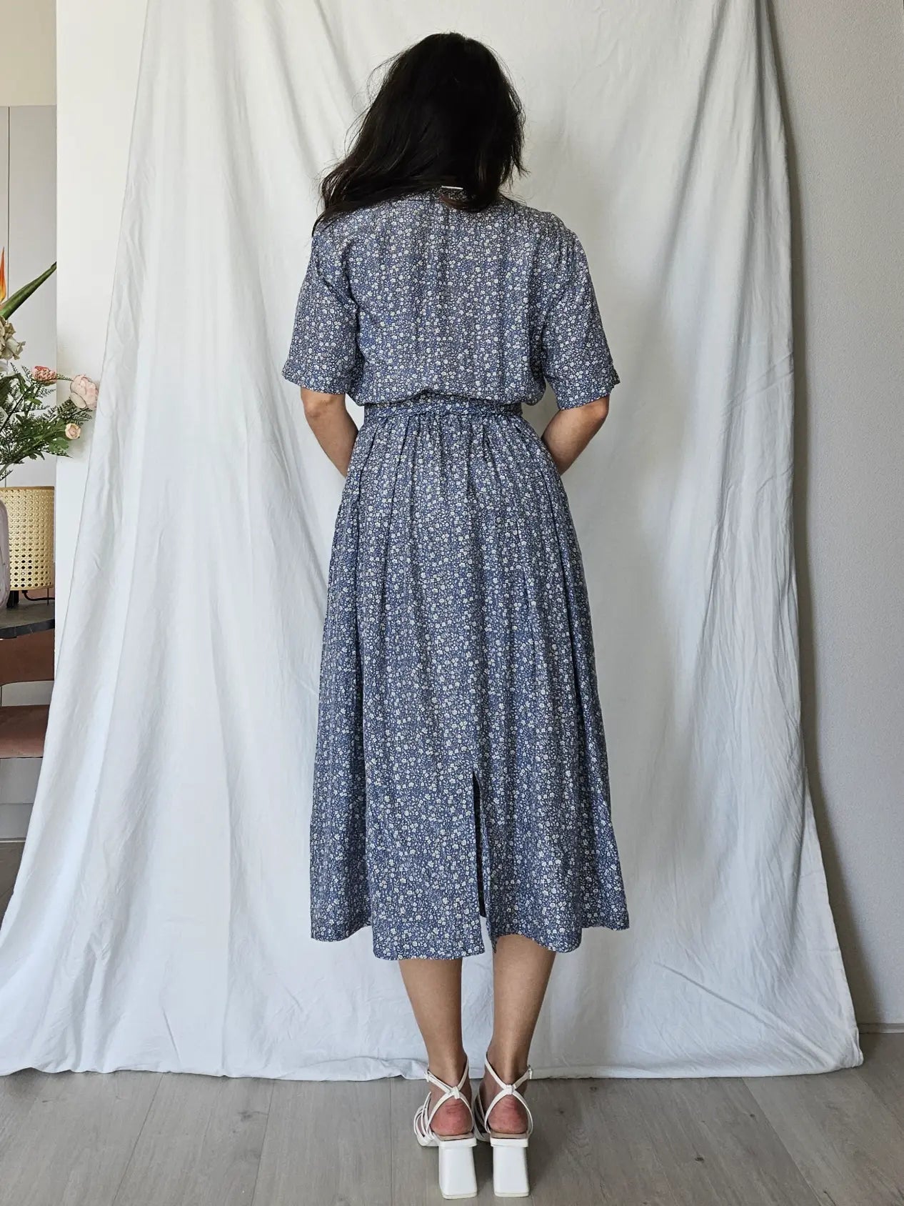 Zwierige 100% zijden vintage jurk | M