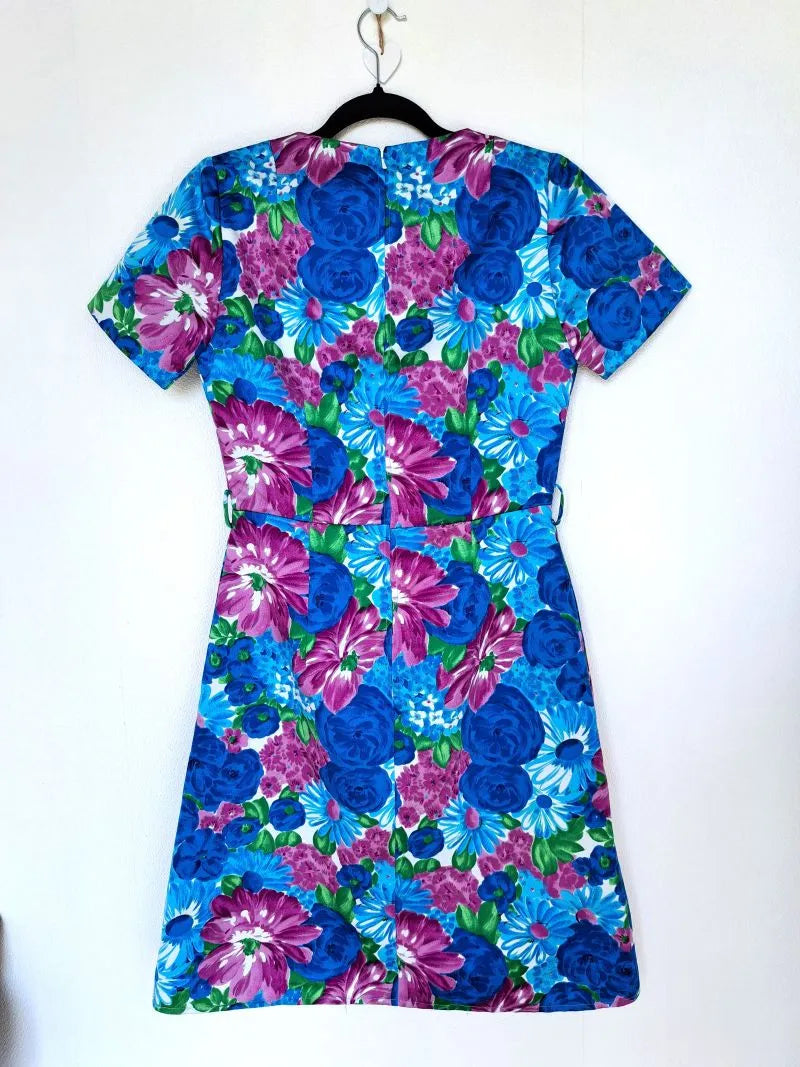 Handwerk jaren 60 vintage jurk met bloemen | M