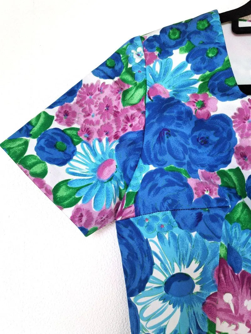 Handwerk jaren 60 vintage jurk met bloemen | M