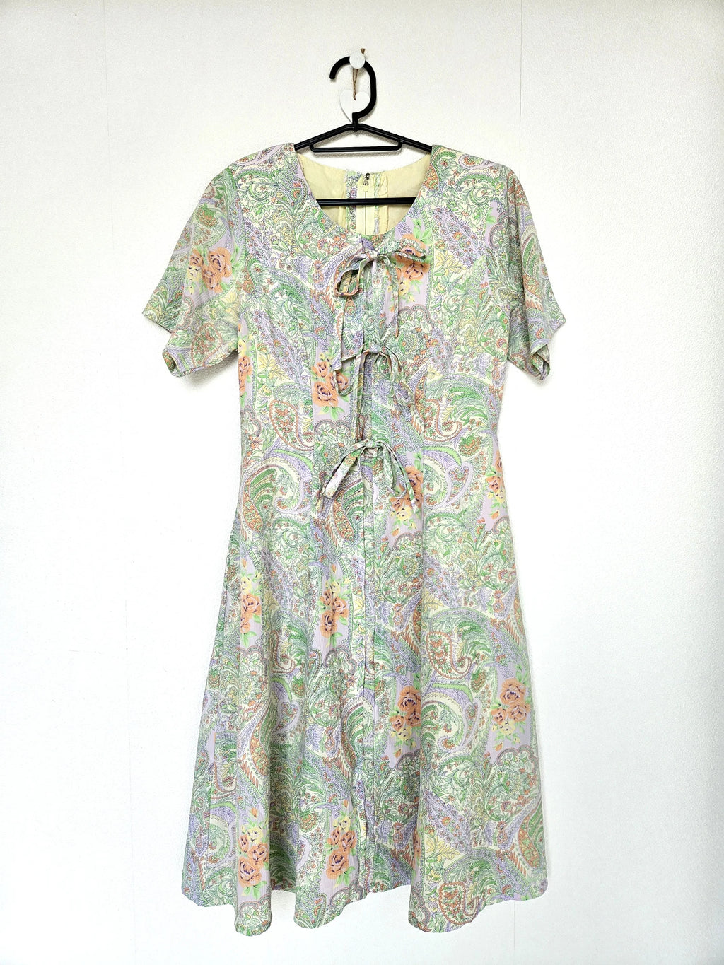 Zomerse vintage jurk met strikjes | S