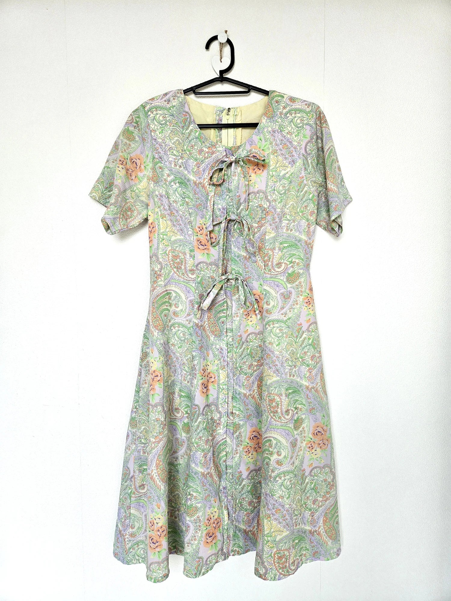 Zomerse vintage jurk met strikjes | S