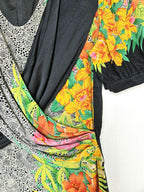 Tropische vintage overslag jurk | XS/S