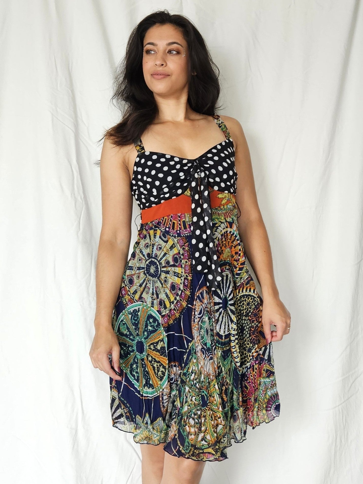 Luchtig vintage zomerjurkje met print | S