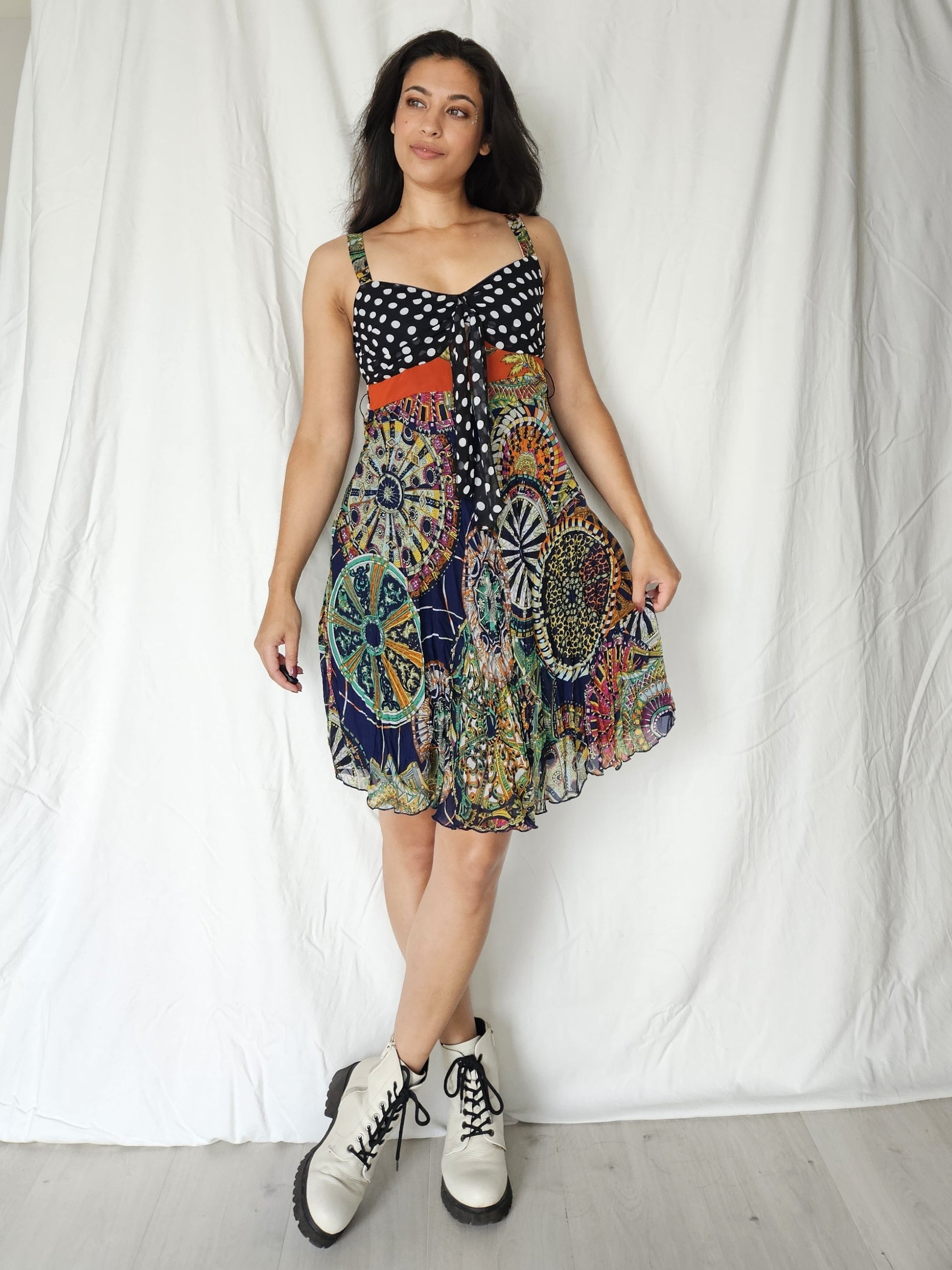 Luchtig vintage zomerjurkje met print | S