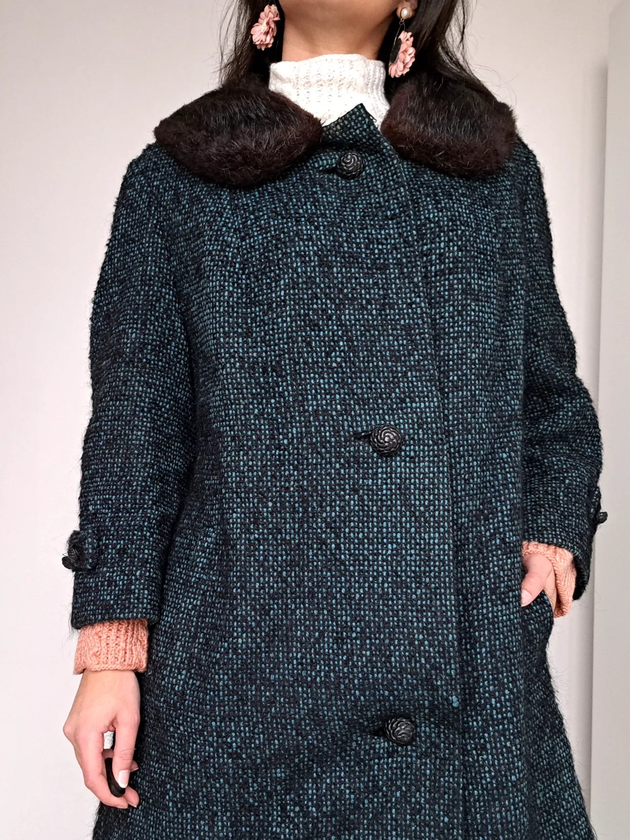 jaren 50 bouclé vintage jas