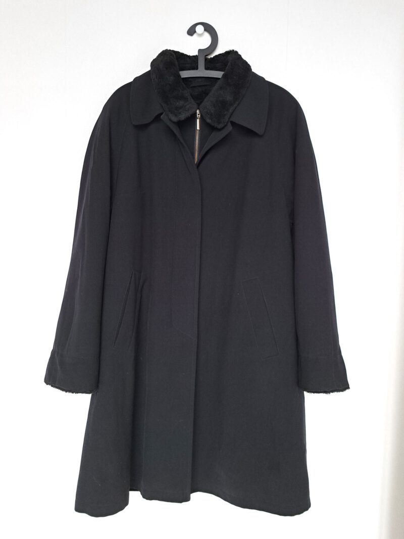 zwarte vintage jas met rits voorkant
