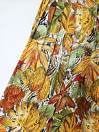 Vintage plooirok met bonte bloemenprint | M