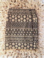 vintage rok grijs geel