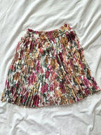 Vintage plooirok met bloemenprint  | L