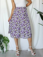 Vintage rok bezaaid met bloemen | XXL