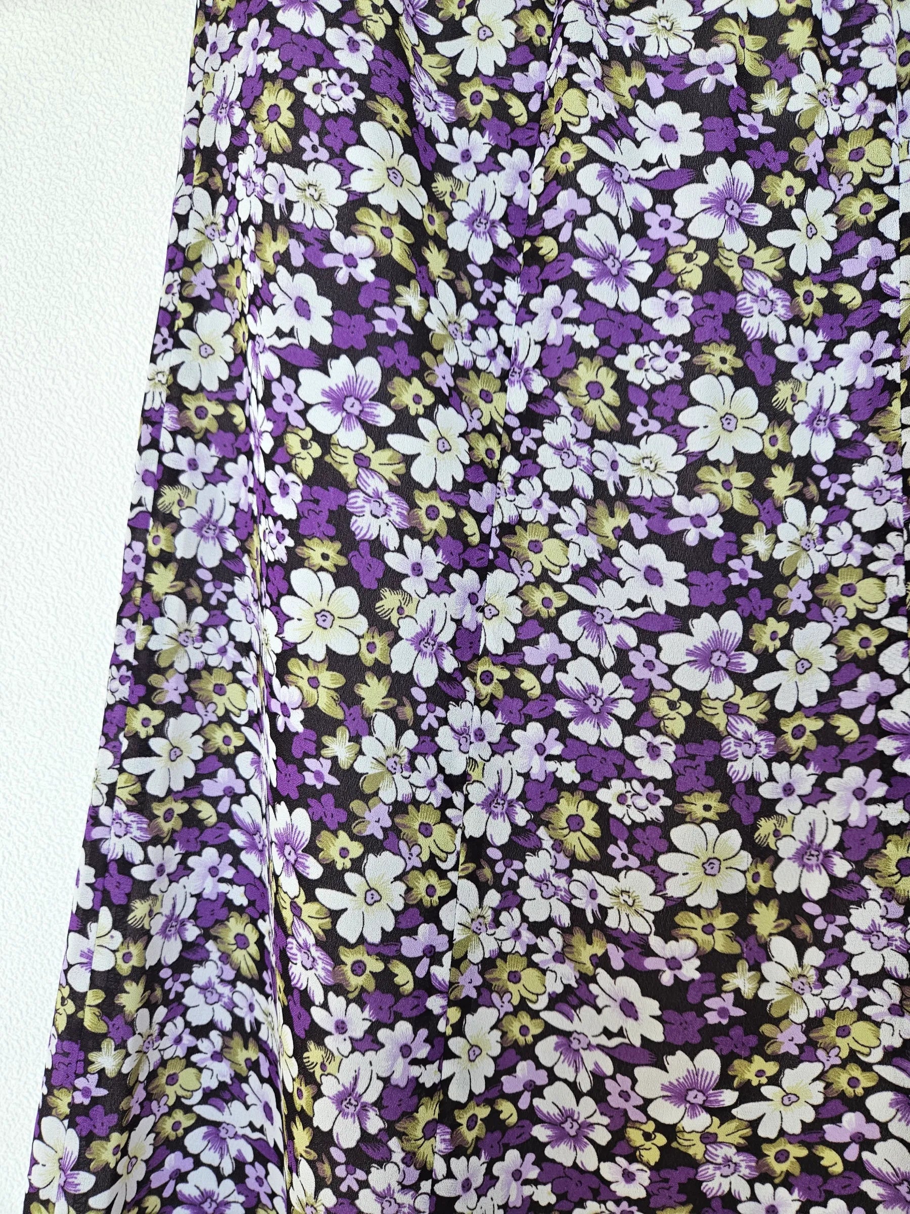 Vintage rok bezaaid met bloemen | XXL