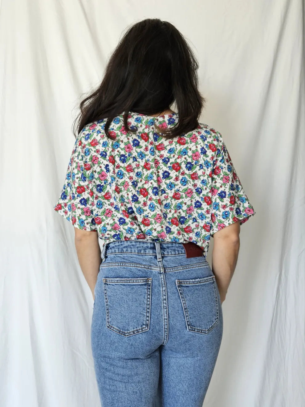 Vintage top met rozen | L