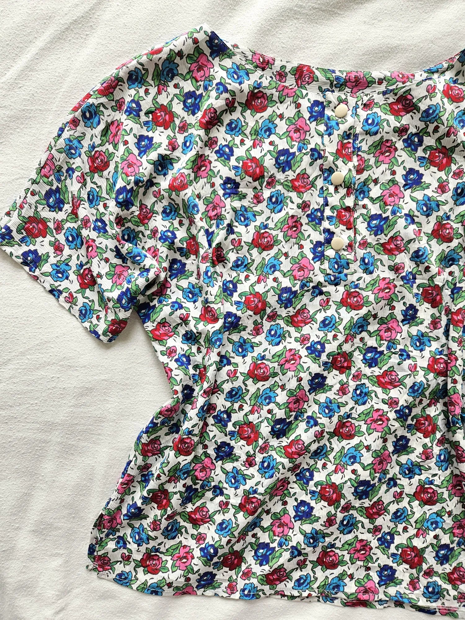 Vintage top met rozen | L