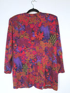 Vest met knopen en gekleurde bloemenprint