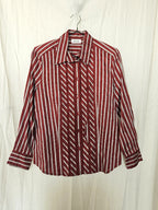 Gestreepte vintage blouse van katoen | S