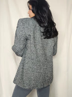 Wollen vintage blazer met visgraat | L/XL