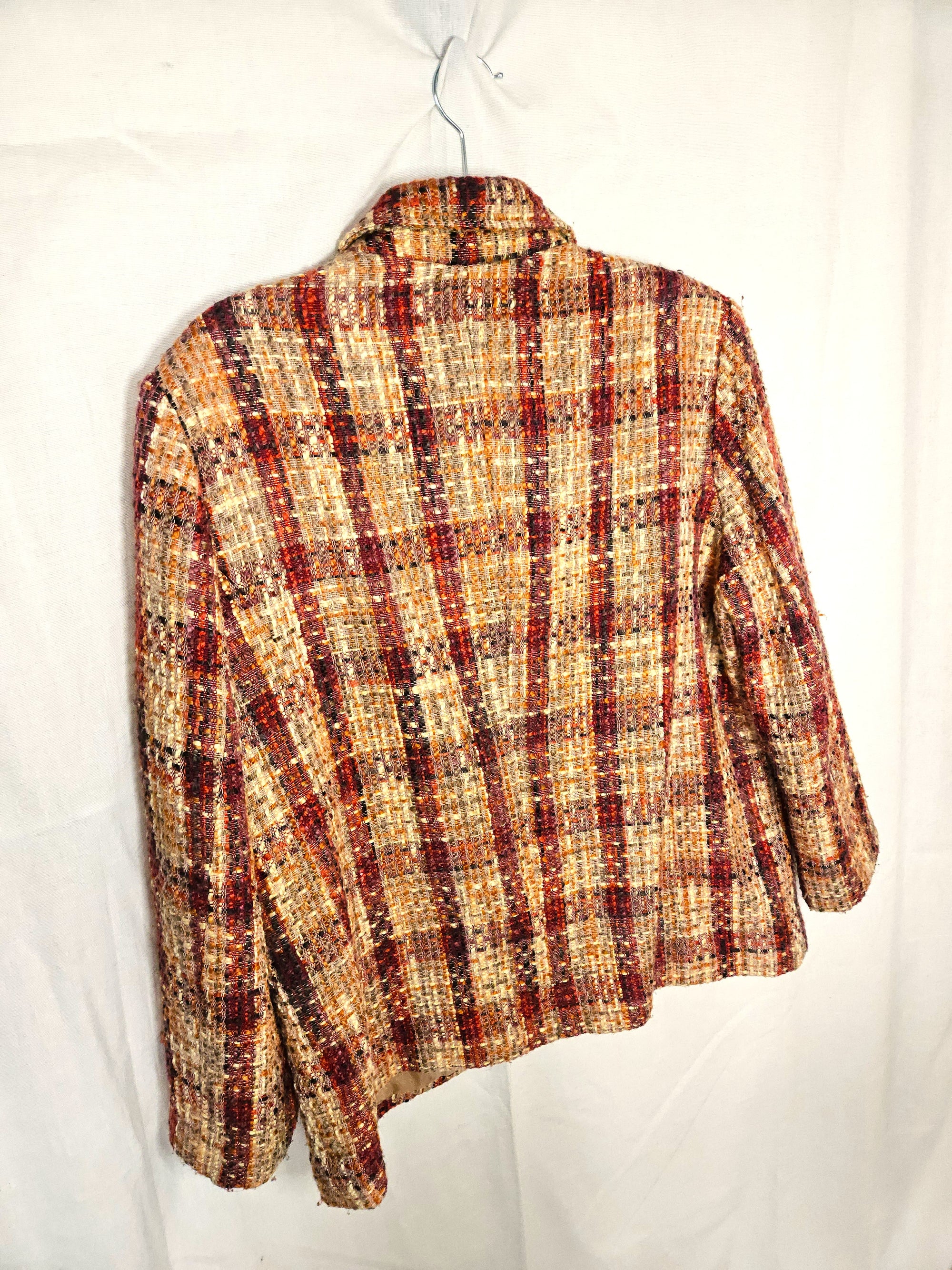 Bouclé vintage blazer perzik | L/XL