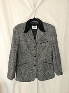 Wollen vintage blazer met visgraat | L/XL