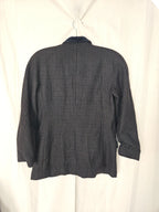 Donkerbruine geruite vintage blazer van wol | XL