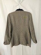 Wollen geruite vintage blazer | M