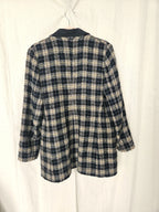 Zachte grof-gebreide vintage blazer | M