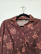 Silky vintage blouse parel rood | M