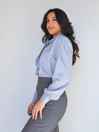 Pastel paarse vintage blouse | M