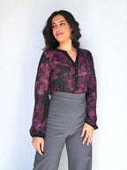 Vintage blouse purple rain | L