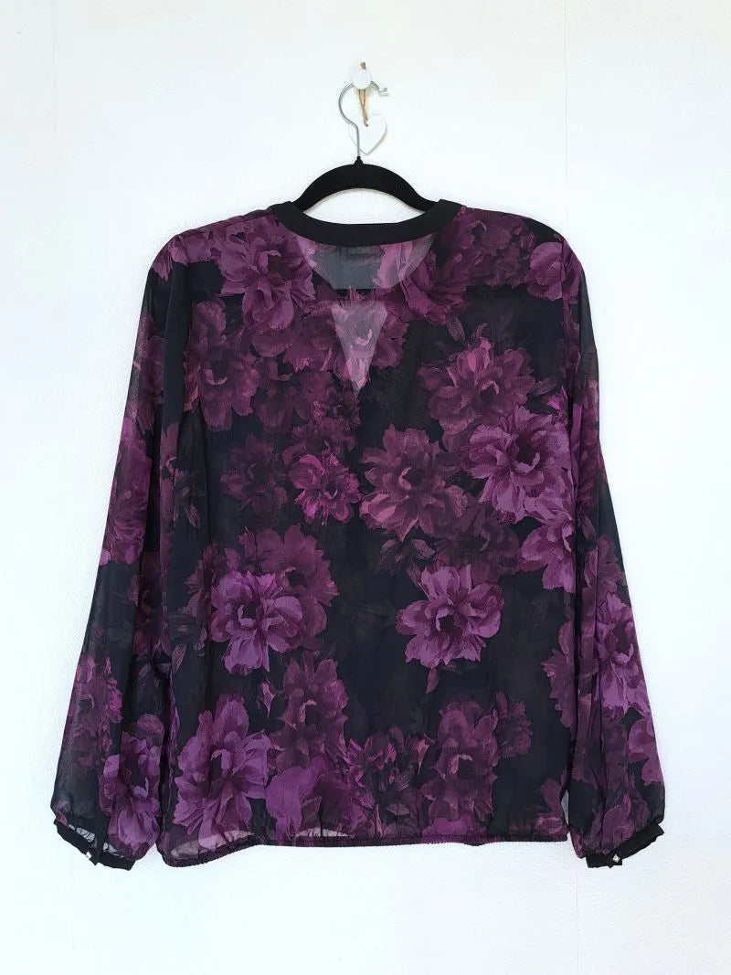 Vintage blouse purple rain | L