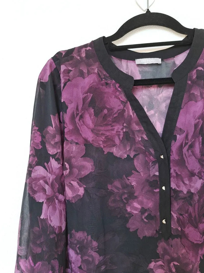 Vintage blouse purple rain | L