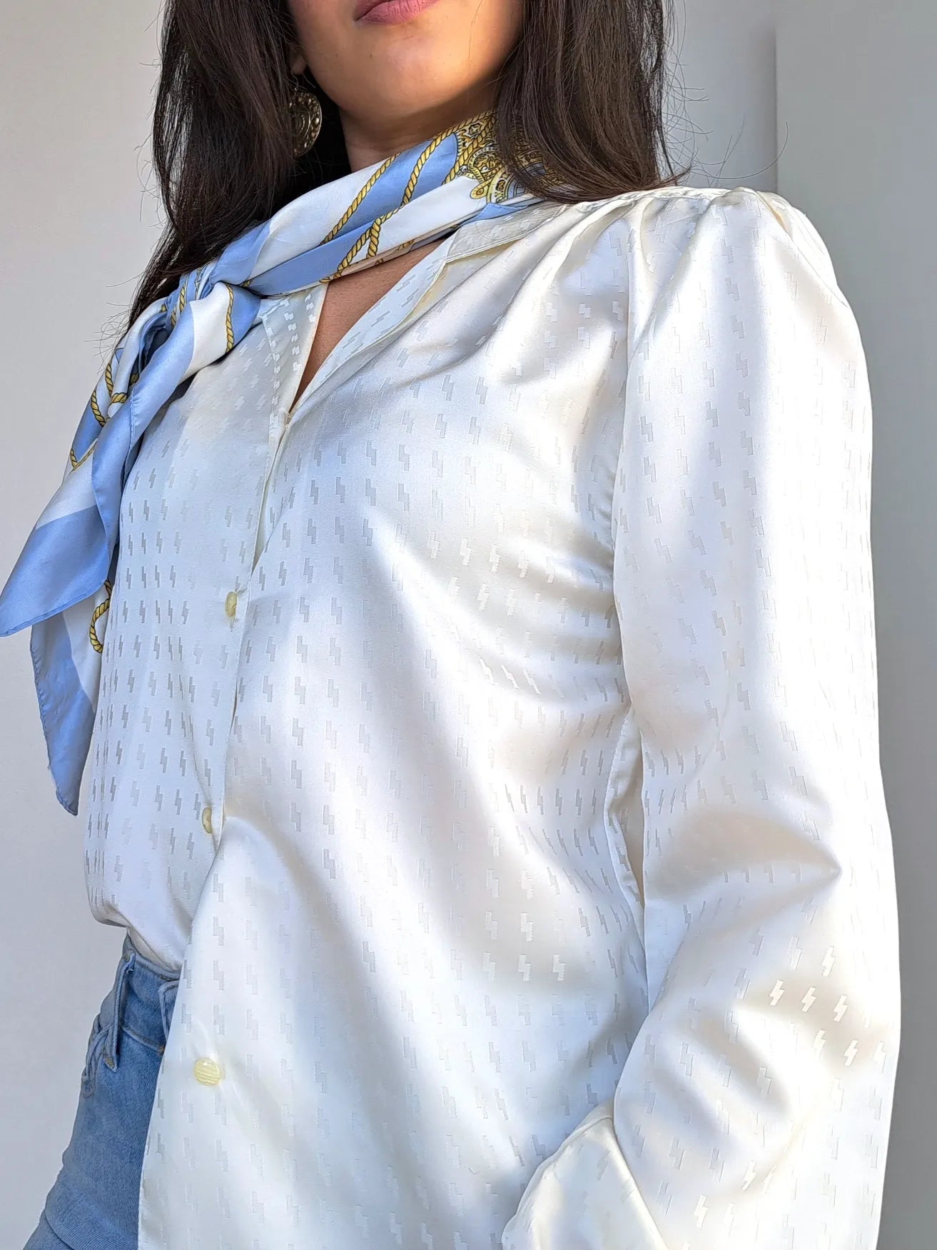 zijden vintage blouse
