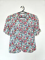 Getailleerde vintage blouse van viscose | XL