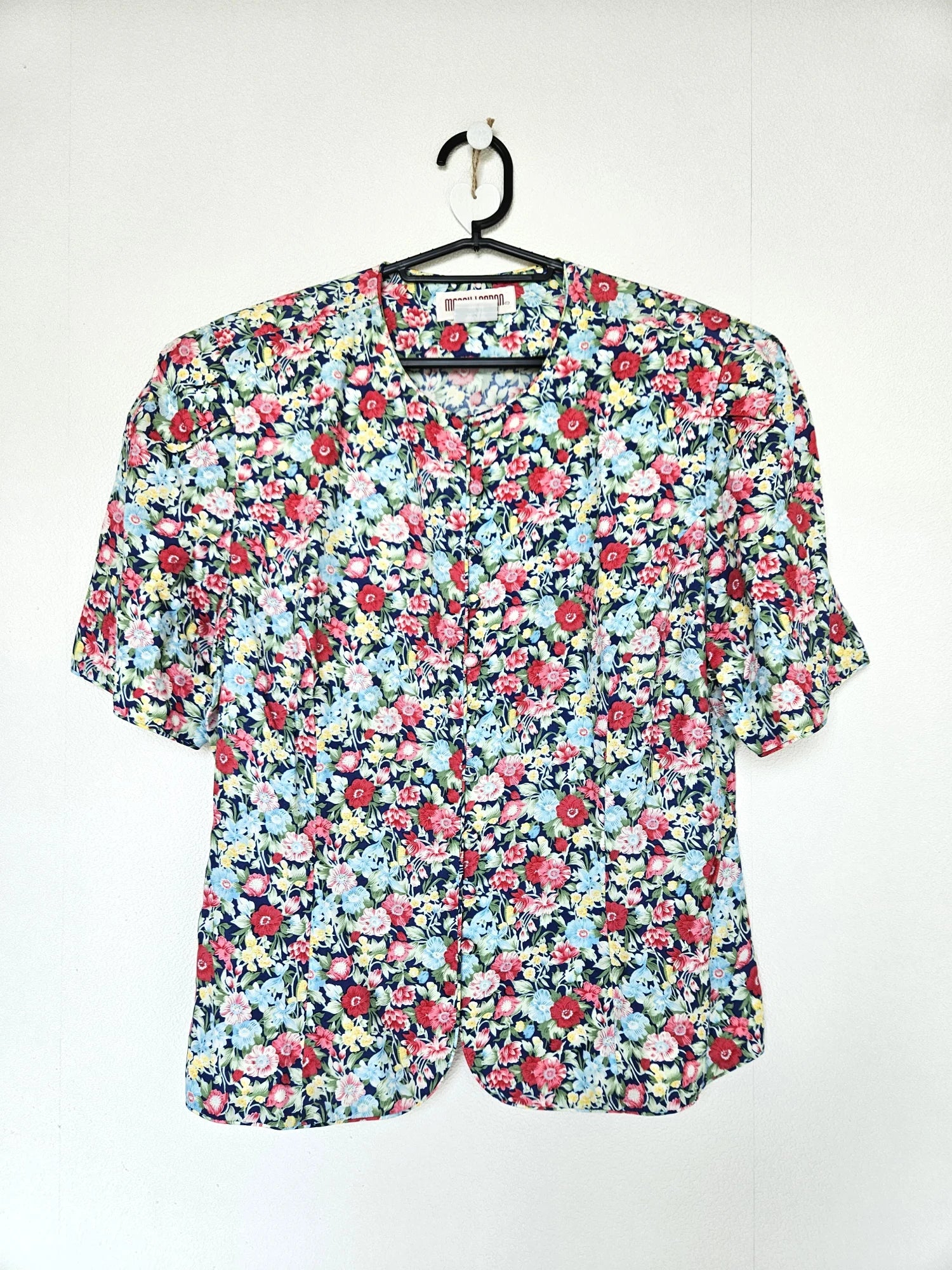 Getailleerde vintage blouse van viscose | L/XL