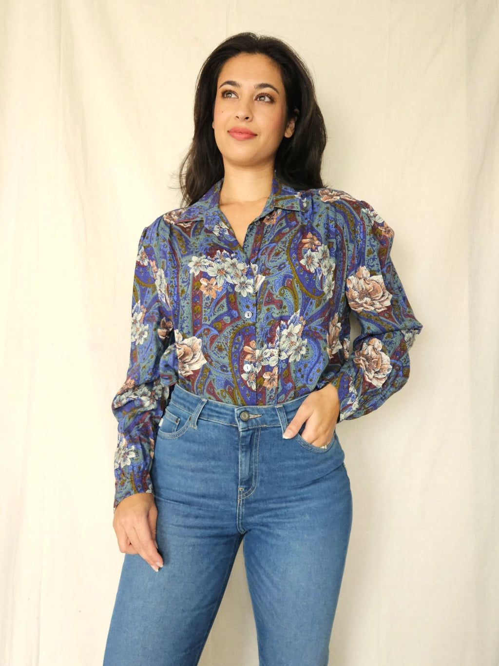 Vintage blouse Flower Escape | XL