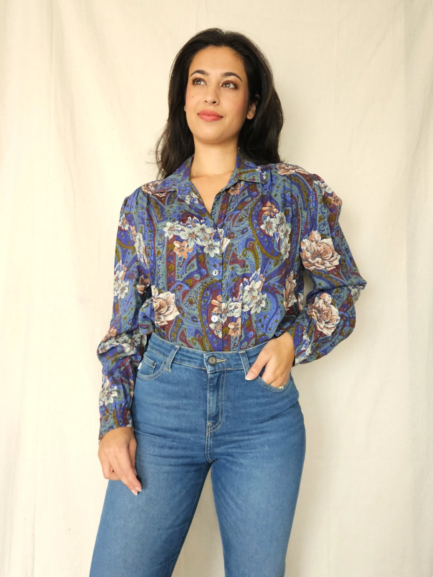 Vintage blouse Flower Escape | XL